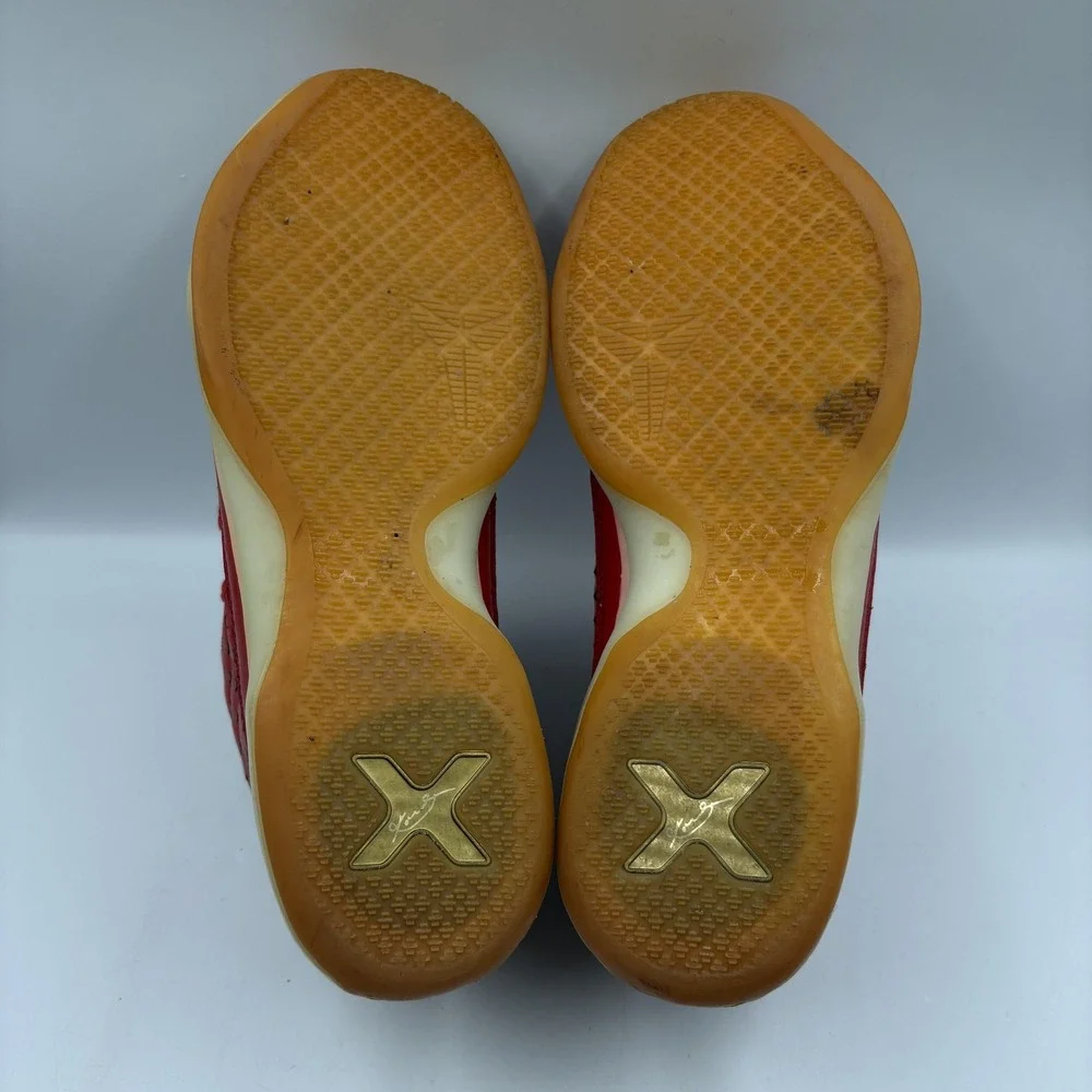 Nike Kobe X Mid EXT Shoes Mens Size 8.5 Red Gum‎ B Graded Sneakers 801366-600